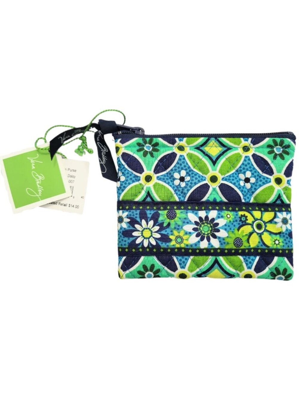 VERA BRADLEY Daisy Daisy Zip Coin Purse - New With Tags